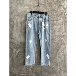 GT Chrome Heart Denim With 19 White Cross Patch