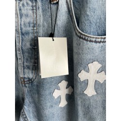 GT Chrome Heart Denim With 19 White Cross Patch