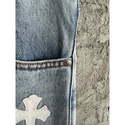 GT Chrome Heart Denim With 19 White Cross Patch