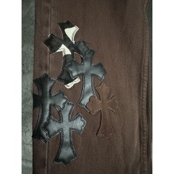 GT Chrome Heart Brown Denim With 26 Cross Patch