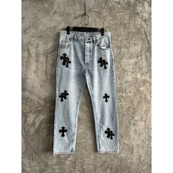 GT Chrome Heart Denim With 20 Black Cross Patch