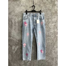 GT Chrome Heart Denim With 19 Pink Cross Patch