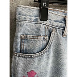 GT Chrome Heart Denim With 19 Pink Cross Patch