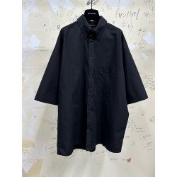 GT Balenciaga Black Crypto Short Sleeve Shirt 739028TOVN81055
