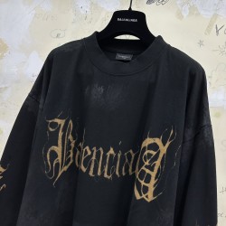 GT Balenciaga Heavy Metal Faded Long Sleeve T-shirt 739783TOVE11055