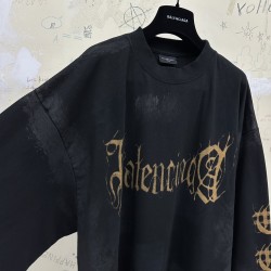 GT Balenciaga Heavy Metal Faded Long Sleeve T-shirt 739783TOVE11055