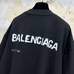 GT Balenciaga Hand Drawn Balenciaga T-Shirt Tee 641675TOVO51070