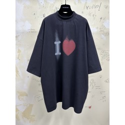 GT Balenciaga I Love T-Shirt Tee Black 744439TOVH3
