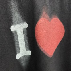 GT Balenciaga I Love T-Shirt Tee Black 744439TOVH3