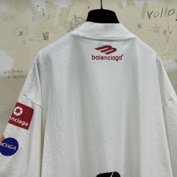 GT Balenciaga Top League T-Shirt Tee White 770919TPVE99000