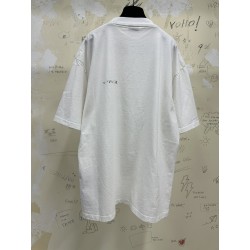 GT Balenciaga BB Ink Splatter T-Shirt Tee White