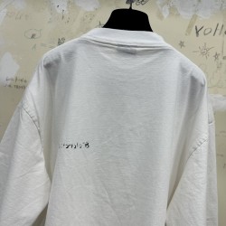 GT Balenciaga BB Ink Splatter T-Shirt Tee White