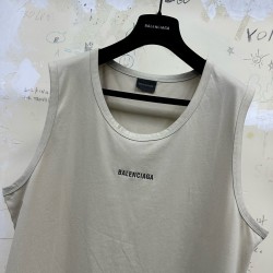 GT Balenciaga Logo Tank Top Beige 697880TMVM3