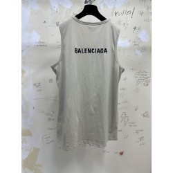 GT Balenciaga Logo Tank Top Beige 697880TMVM3