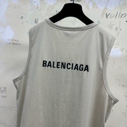 GT Balenciaga Logo Tank Top Beige 697880TMVM3