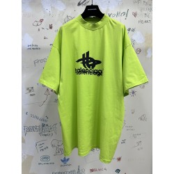 GT Balenciaga Layered Sports T-Shirt Tee Green 739028TPVF21070