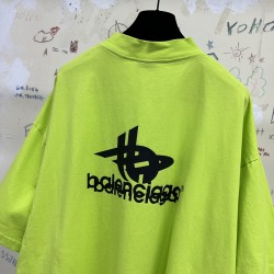 GT Balenciaga Layered Sports T-Shirt Tee Green 739028TPVF21070