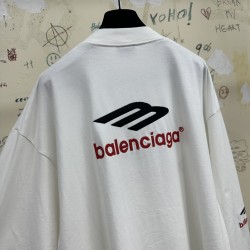GT Balenciaga 3B Sports Icon Long Sleeve T-Shirt Tee White 720250TPVD79065