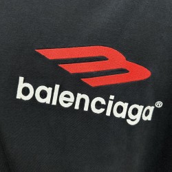 GT Balenciaga 3B Sports Icon Long Sleeve T-Shirt Tee Black 720250TPVD71470