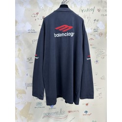 GT Balenciaga 3B Sports Icon Long Sleeve T-Shirt Tee Black 720250TPVD71470