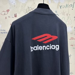 GT Balenciaga 3B Sports Icon Long Sleeve T-Shirt Tee Black 720250TPVD71470