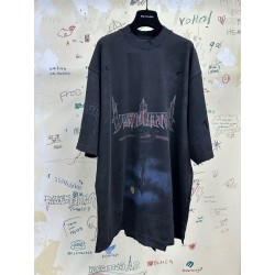 GT Balenciaga Paris Moon T-Shirt Tee Black 739028TOVE41055