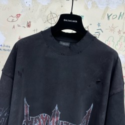 GT Balenciaga Paris Moon T-Shirt Tee Black 739028TOVE41055