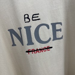 GT Balenciaga Nice Be Nice T-Shirt Tee Beige