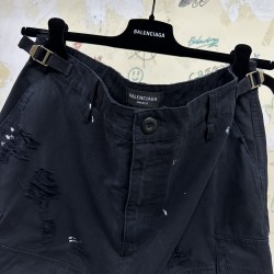 GT Balenciaga Washed Cotton Shorts 746516TKP27