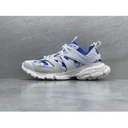 GT Balenciaga Track Sock Sneaker White Blue Knit 736330W3SKC9040