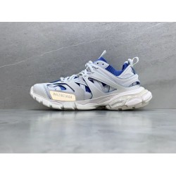 GT Balenciaga Track Sock Sneaker White Blue Knit 736330W3SKC9040