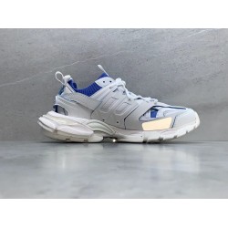 GT Balenciaga Track Sock Sneaker White Blue Knit 736330W3SKC9040