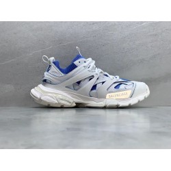 GT Balenciaga Track Sock Sneaker White Blue Knit 736330W3SKC9040