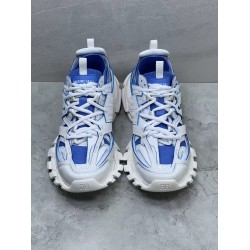 GT Balenciaga Track Sock Sneaker White Blue Knit 736330W3SKC9040