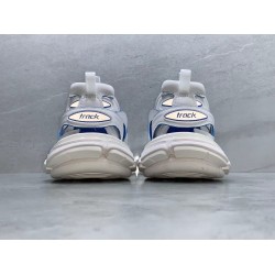 GT Balenciaga Track Sock Sneaker White Blue Knit 736330W3SKC9040