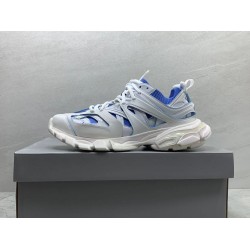 GT Balenciaga Track Sock Sneaker White Blue Knit 736330W3SKC9040