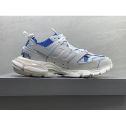 GT Balenciaga Track Sock Sneaker White Blue Knit 736330W3SKC9040