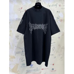 Balenciaga Tshirt  Black With New Logo