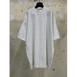 GT Blenciaga Crystal Mesh Tshirt White