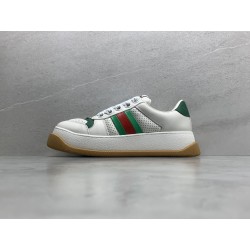 GT Gucci Screener Trainer With Web White 771457 AAC0S 9063