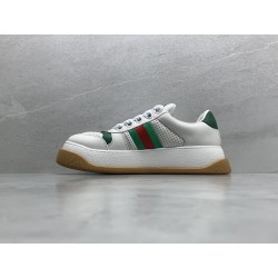 GT Gucci Screener Trainer With Web White 771457 AAC0S 9063