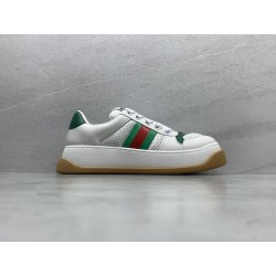 GT Gucci Screener Trainer With Web White 771457 AAC0S 9063