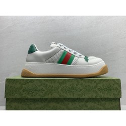 GT Gucci Screener Trainer With Web White 771457 AAC0S 9063