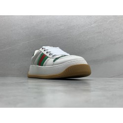 GT Gucci Screener Trainer With Web White 771457 AAC0S 9063