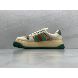 GT Gucci Screener Trainer With Web Beige