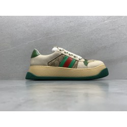 GT Gucci Screener Trainer With Web Beige