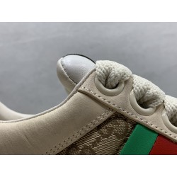 GT Gucci Screener Trainer With Web Beige