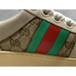 GT Gucci Screener Trainer With Web Beige