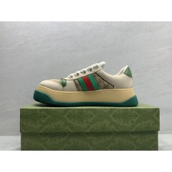 GT Gucci Screener Trainer With Web Beige