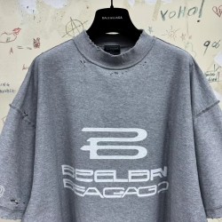 GT Balenciaga AI GENERATED Two Side Wear Tshirt  Grey